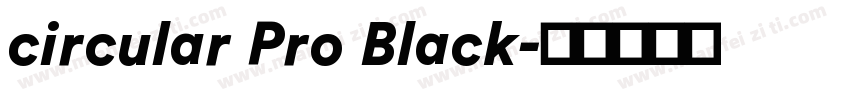 circular Pro Black字体转换